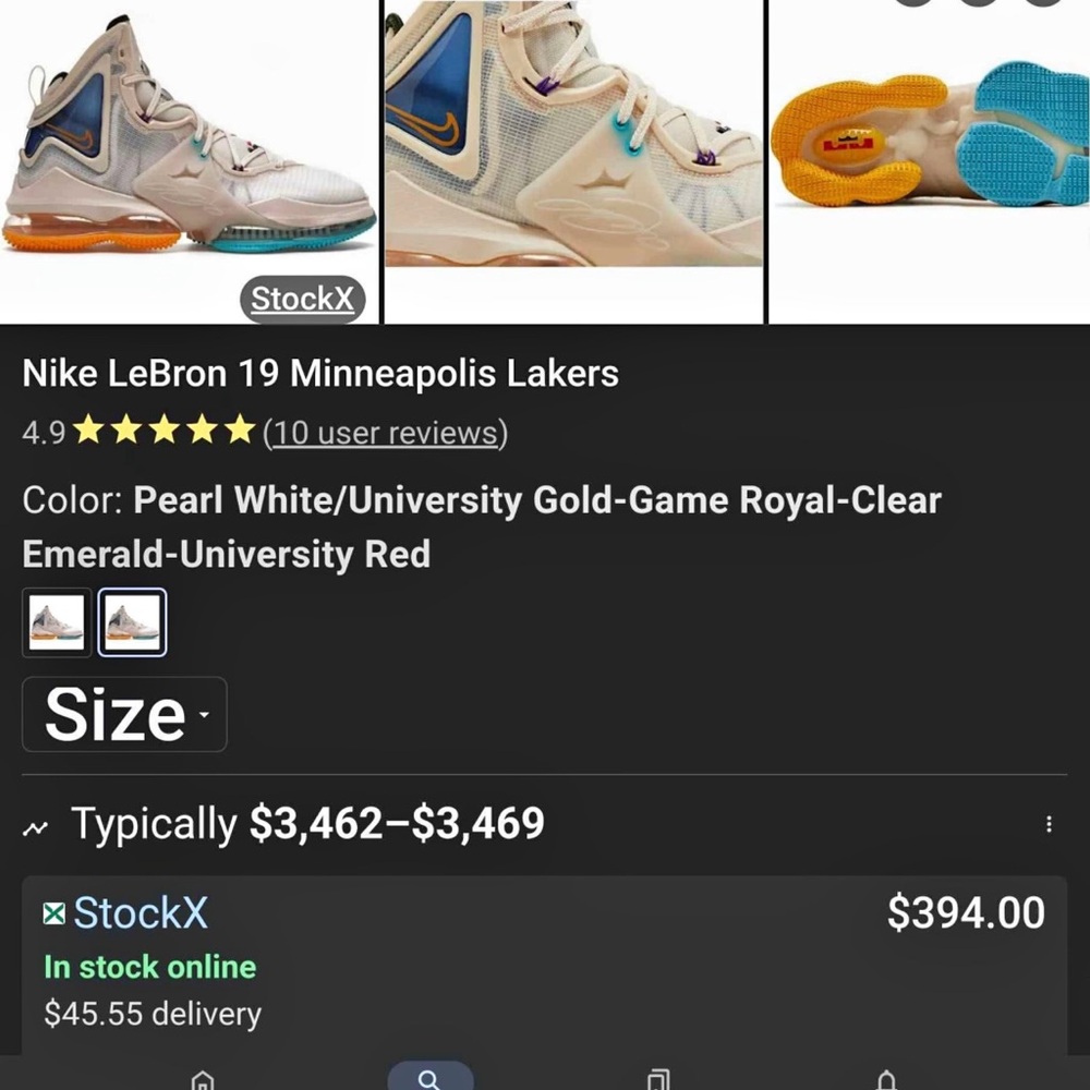 LeBron XIX Pearl White Sneakers
